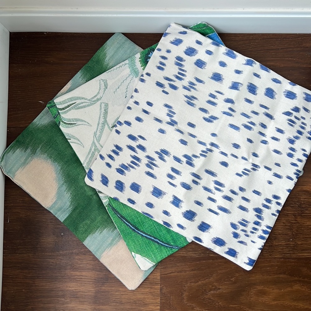 Lot of 3 Amazon Pillowcases 18x18